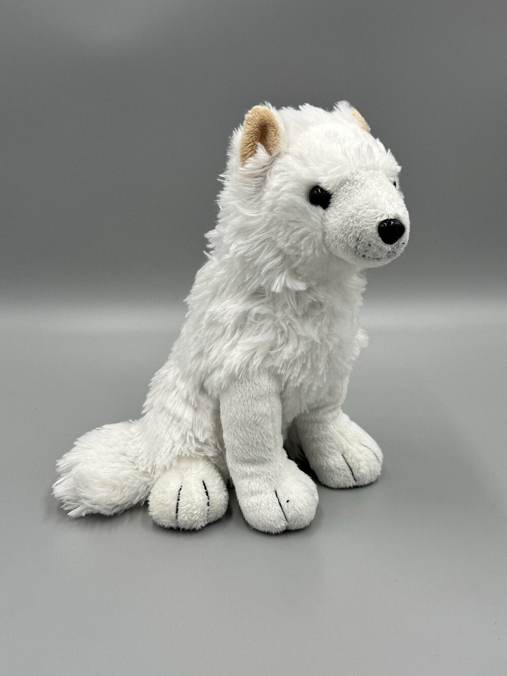 Unipak White Wolf Plush 10” Stuffed Arctic Animal Fox Dog 2011